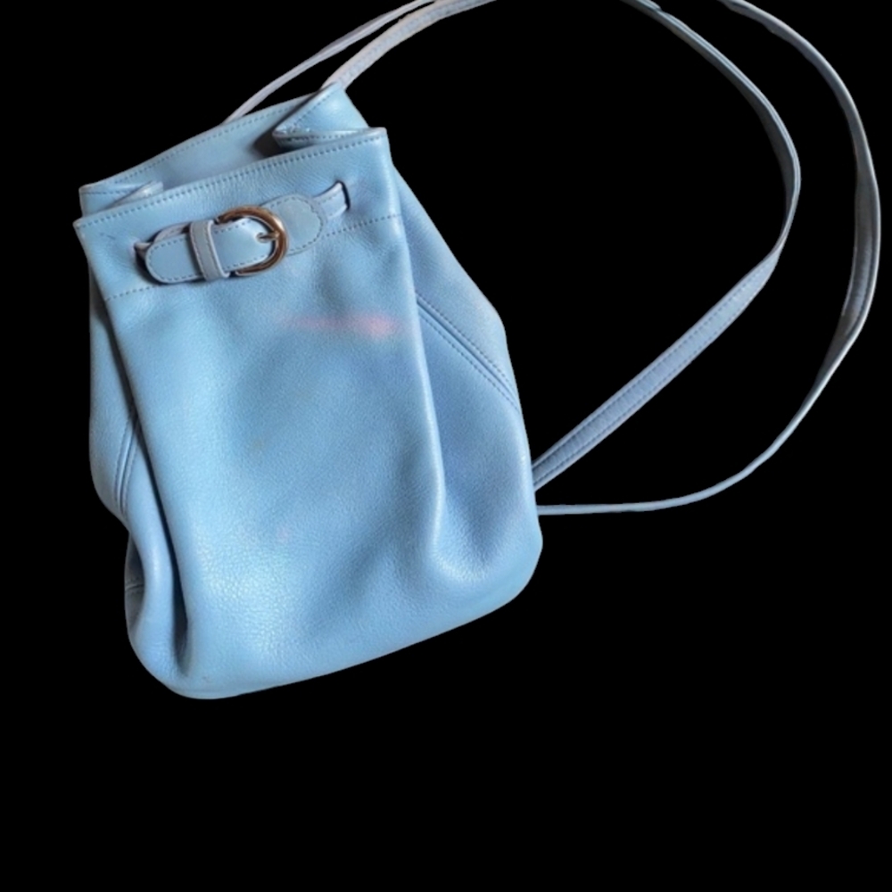 Vintage Coach Soho Cornelia Glacier Blue Leather Shoulder Bag 4162